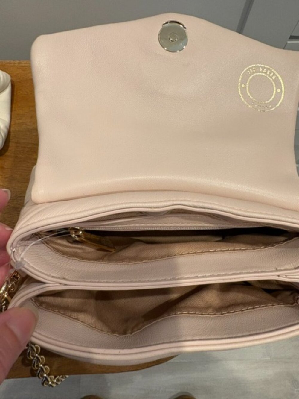 Ted Baker London Poppy Mini Satchel Blush  Leather Crossbody Bag - Picture 5 of 9